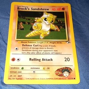 1995,96,98 Pokemon Brock's Sandshrew